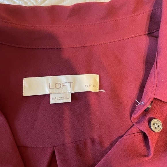 Loft Blouse Red Size Medium - Picture 2 of 9
